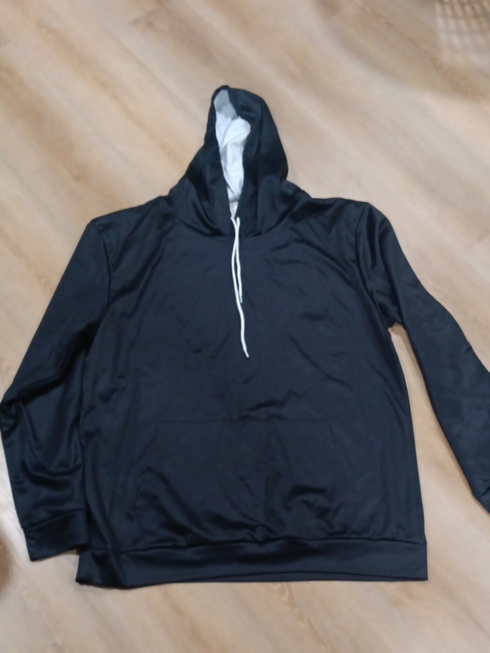 Men's Black Hooded Pullover